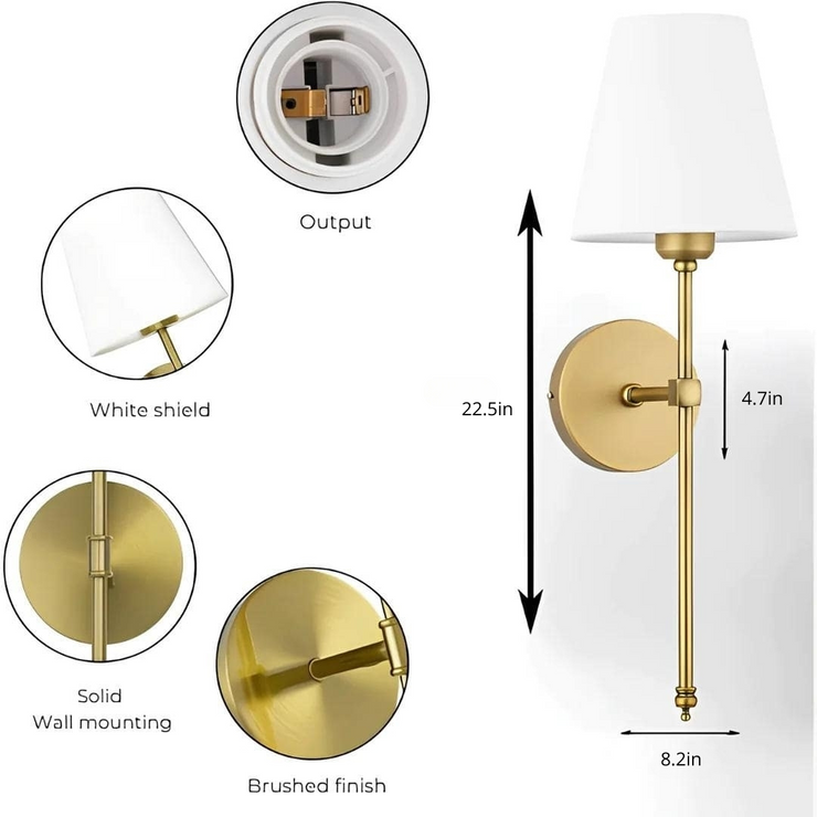 WIRELESS LUXURY WALL SCONCES (PACK OF 2)